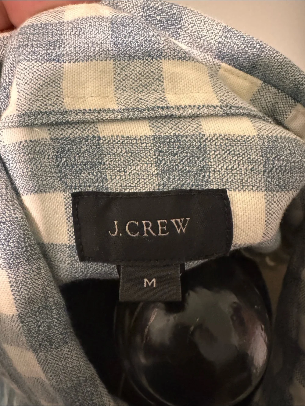 J. Crew Blue and White Checkered Button-Down Shirt